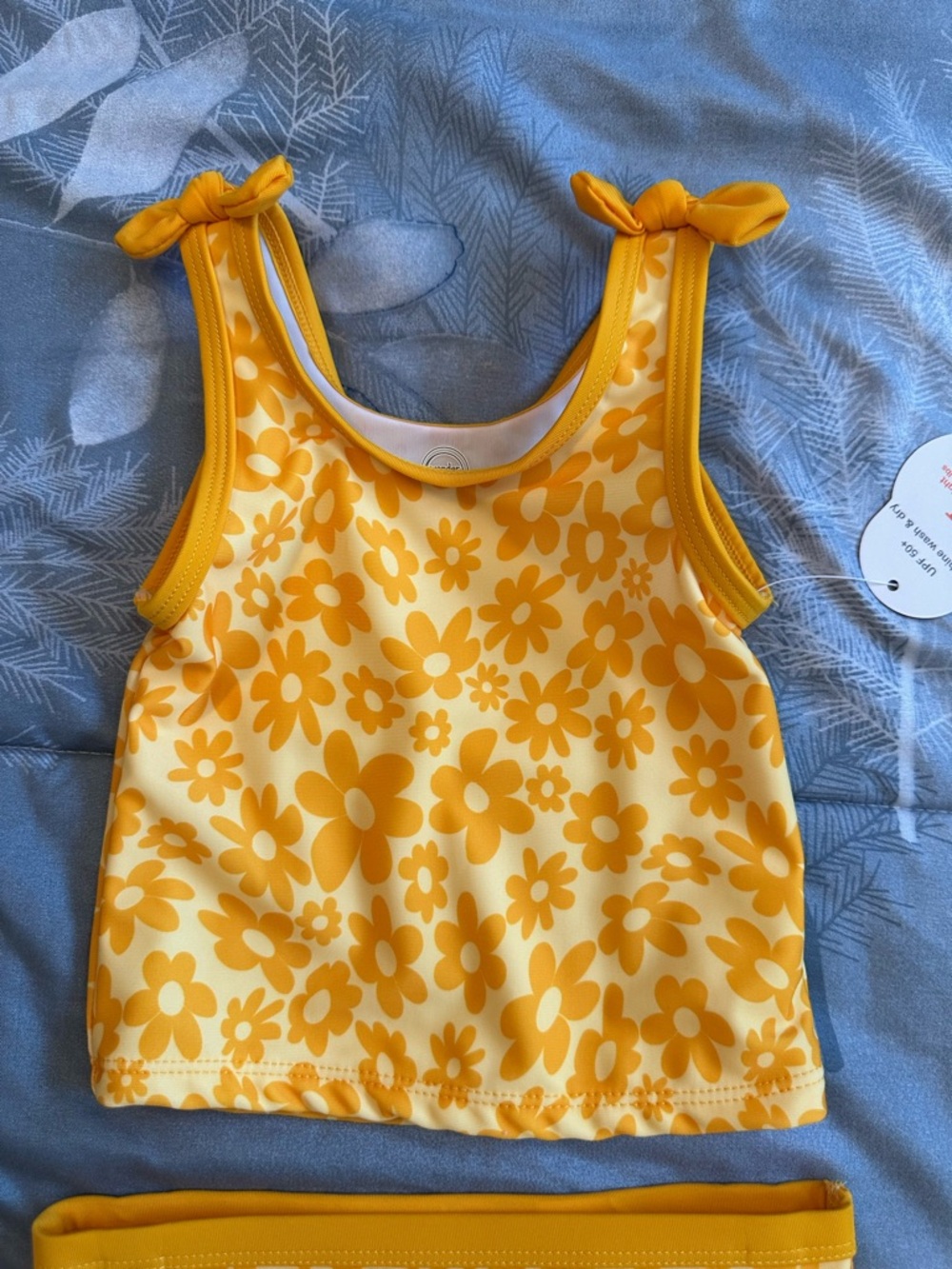 NWTS Wonder Nation Yellow Tankini Swim - Sunshine Floral Sz 2T UPF 50 - Picture 3 of 6